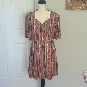 Floral print fall dress